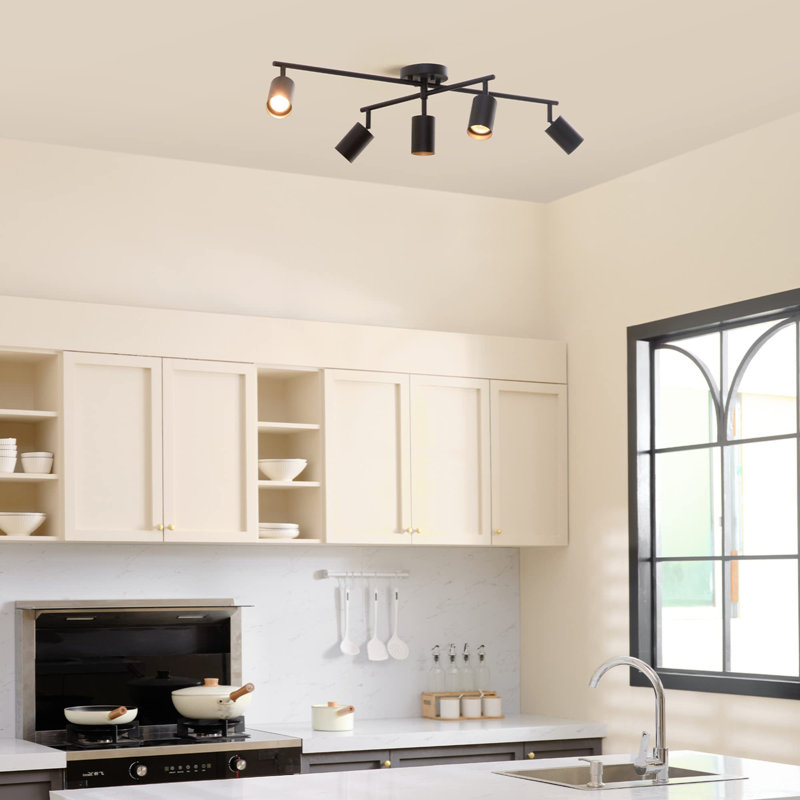 34'' 5 -Light Fixed Track Track Kit with Dimmable and Adjustable Head