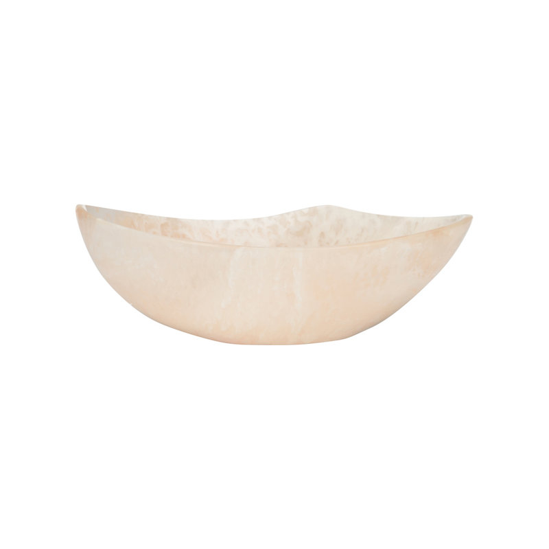 Bucolic Oval Bowl - Black Medium, 8.75" H x 21" W x 8.75" D, Pink