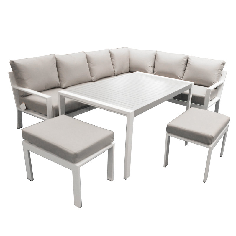 Landrau Metal 8 - Person Seating Group with Cushions