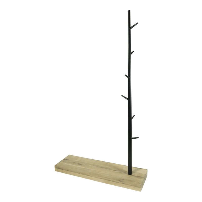 Mines Solid Wood Freestanding Coat Rack