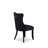 7 Piece Dinette Set Includes a Rectangle Dining Table and 6 Polyester Fabric Upholstered Parson Chairs, Black