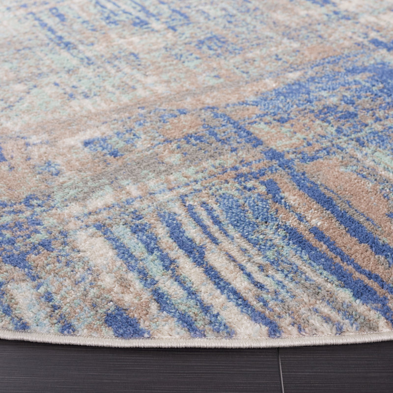Strasser Skyler Performance Abstract Rug, Round 6'7"