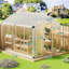 Greenhouse Large Aluminum Greenhouses with Quick Setup Structure and Roof Vent, Greenhouses for Outdoors Heavy Duty, Walk-in Greenhouse,GreenHouses for Backyard, Patio, Easy Assembly