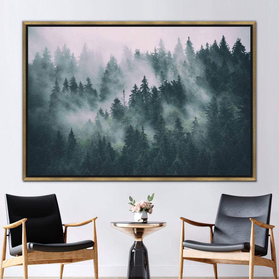 Misty Mountain and Forest Landscape View - Premium Canvas Art for Wall Decor