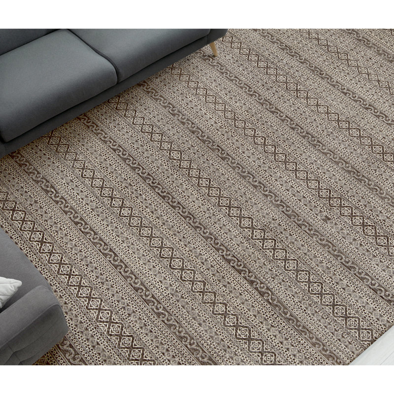 Hand-Knotted High-Quality Brown Area Rug