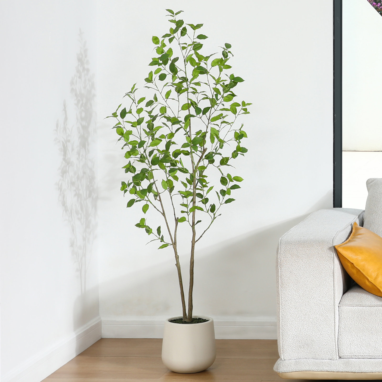 Aniston 84" Ficus Tree in Pot, 60" H x 20" W x 20" D