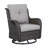 Deb 31" W Wicker Swivel Glider Chair with Ottoman and Cushions-833917346
