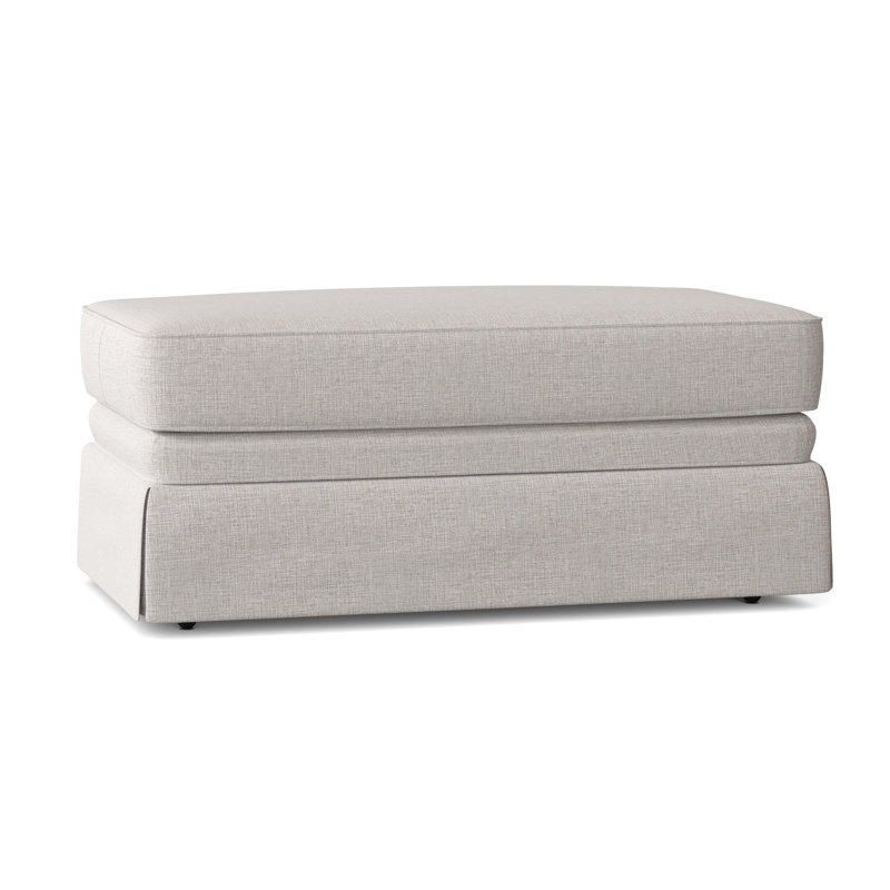 Repose-pieds rectangulaire 45 po Atterbury, Tissage natté ivoire Drusky Sustain®