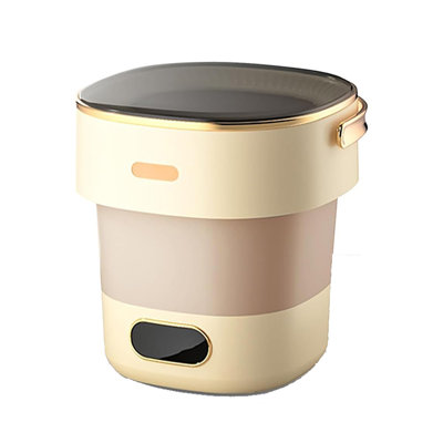 13L Folding Portable Washing Machine, Mini Fully Automatic Washer with Spin Dryer Basket, Collapsible Compact Laundry Machine for Travel, Camping, RVs, Dorms & Hotels