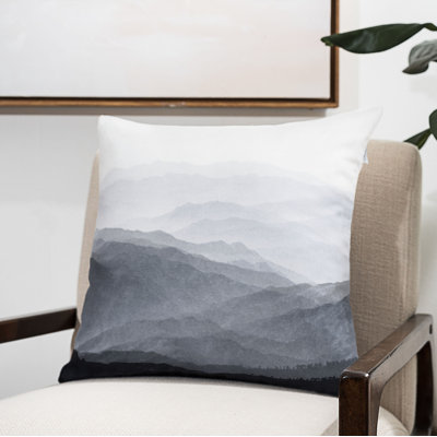  Mountains Abstract Throw Pillow