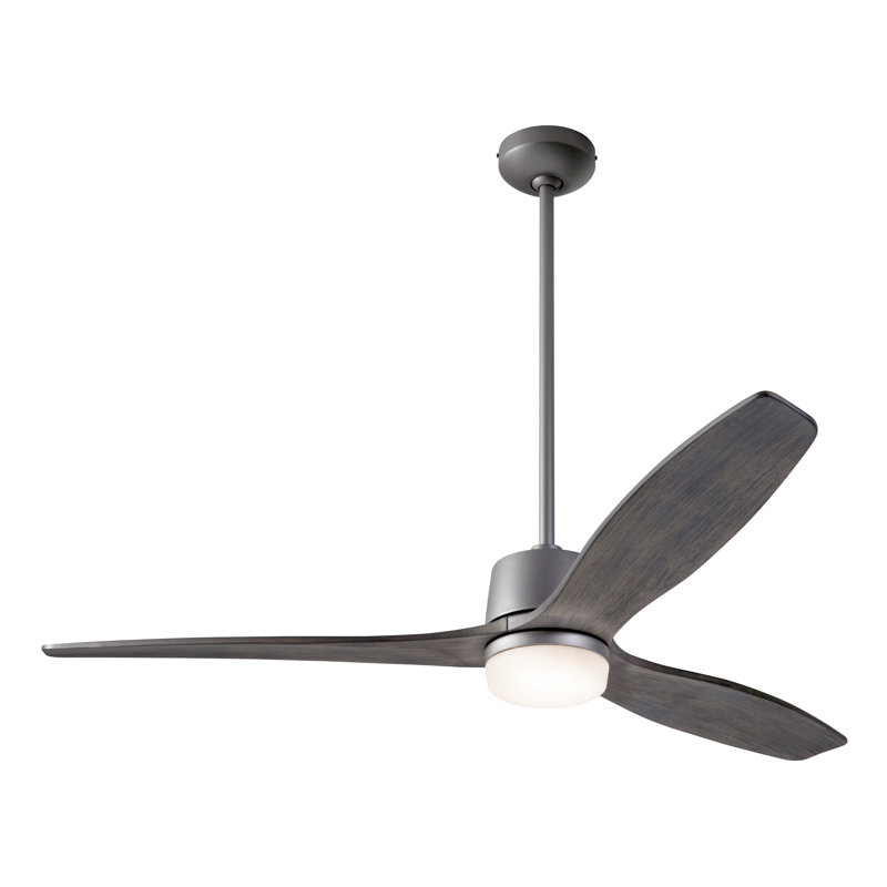 Arbor 54'' Ceiling Fan with LED Lights, Graywash, Wall/Remote Combo Controls, Graphite