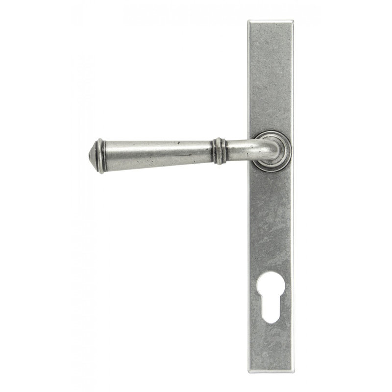 Regency Lock Door Handle Kit, Pewter Patina