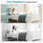 53.6" H Metal Platform Bed with LED Lights and Vintage Headboard-378611835-378611832