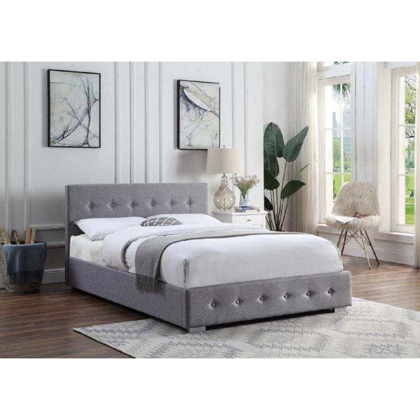 Hykkon Nellie Upholstered Bed Frame & Reviews | Wayfair.co.uk