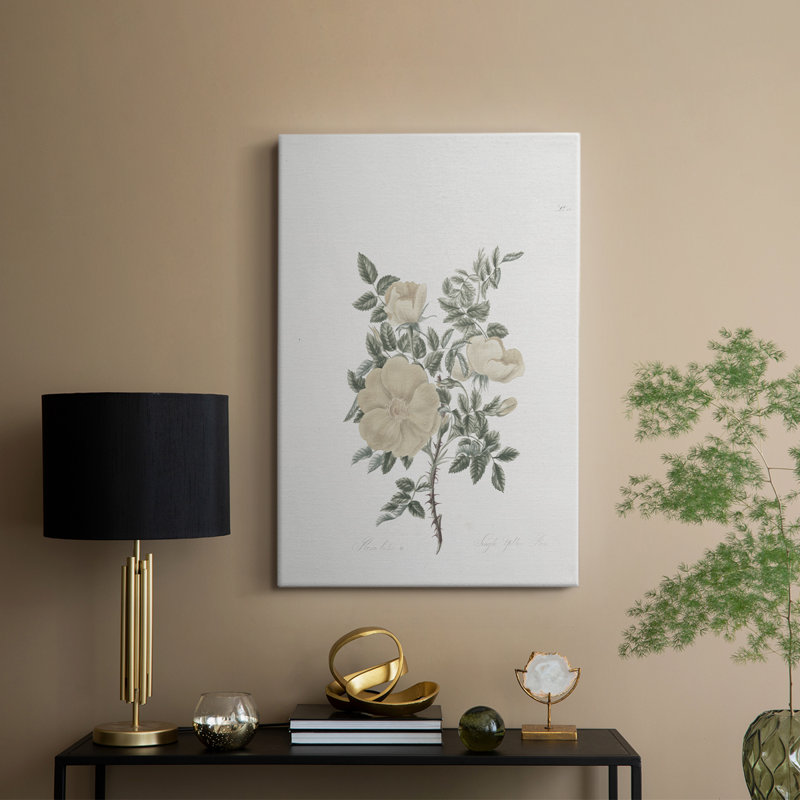 Imprimé floral rétro CXLIV - galerie sur mesure Cavas, H 12 po x l 8 po