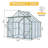 8X6FT-Green Double Door Polycarbonate Greenhouse With Raised Base And Anchor, Ideal For All-Season Planting And Weather Protection-124683666