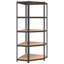 Shelf Storage Bookshelf Shelving Unit 5-Layer Steel and Engineered Wood-1164686689-1164686688-1146689988