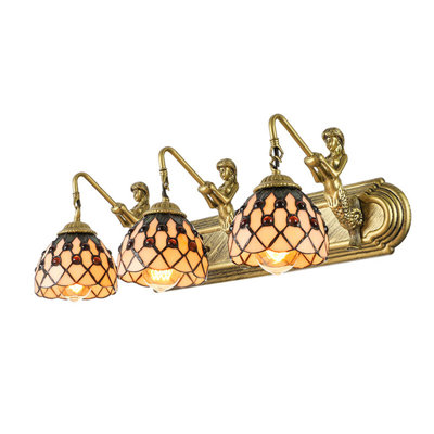Lampe murale avec abat-jour en verre coloré Tiffany Mermaid