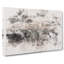 Three Zebras In The Wild - Wrapped Canvas-56664312