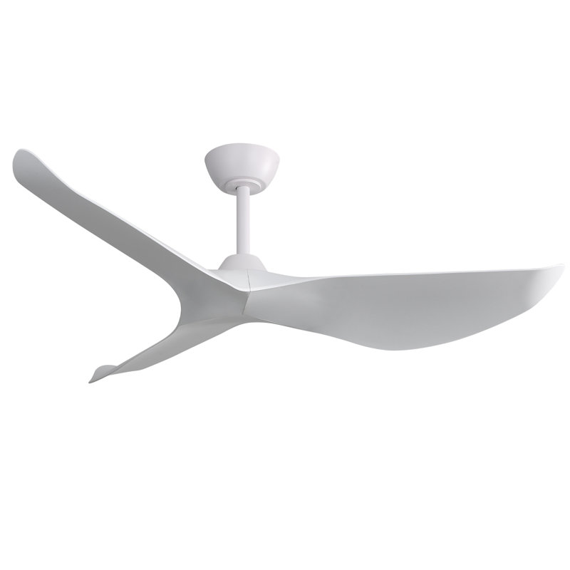Degregorio 38'' Modern Style 3 Blade Ceiling Fan with Remote Control, DC Motor, Yes, White