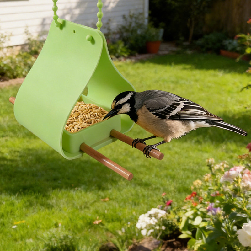 Mangeoire pour animaux avec cage de suspension intégrée, Green