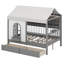 Lit maison avec grands tiroirs-676225263
