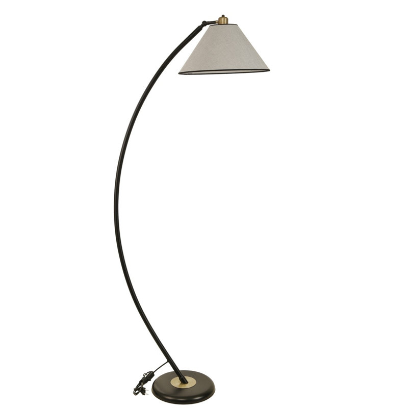 Lampe sur pied de style scandinave, gris clair, hauteur réglable 67,0 pouces | Corps en métal durable avec peinture électrostatique séchée au four | Douille E27 (40 W maximum) | Design moderne pour le salon, la chambre à coucher et le bureau