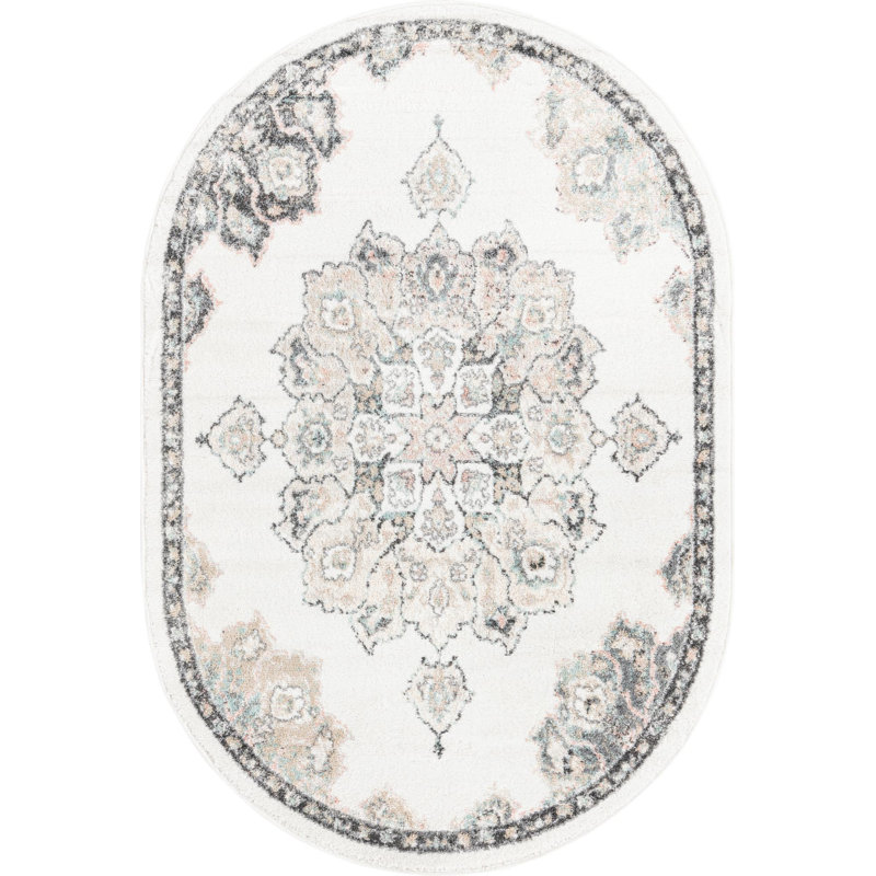 Troayurgh Oriental Indoor Rug, Oval 4' x 6'