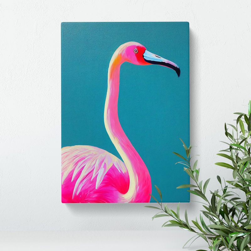 XC1022-4590X The Pretty Flamingo - Wrapped Canvas Print, 76cm H x 50cm W x 3cm D