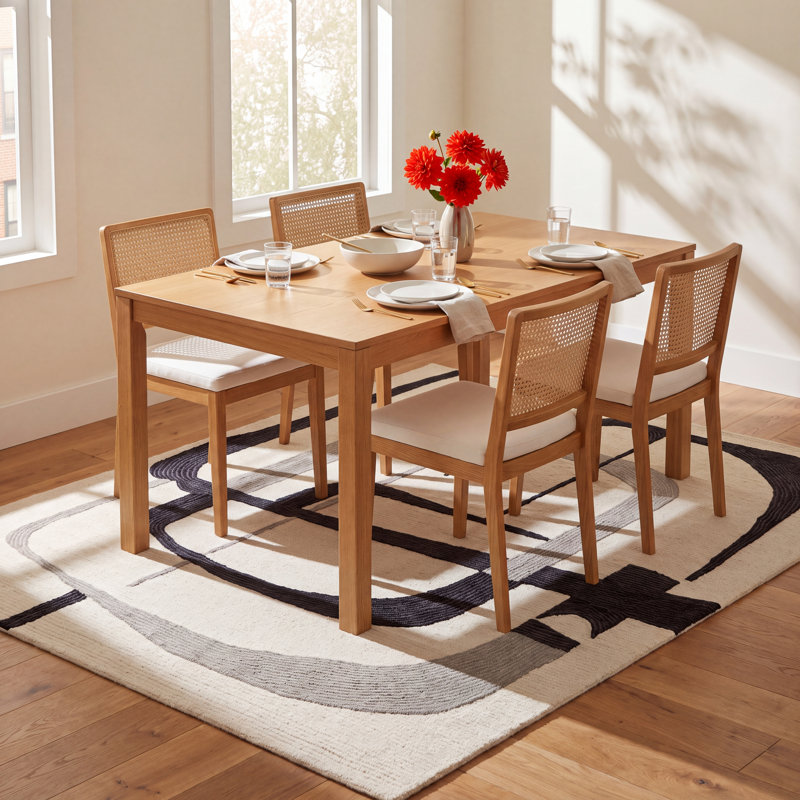 Nobu Architectural Mid-Century Modern Area Rug, Rectangle 10' x 14'