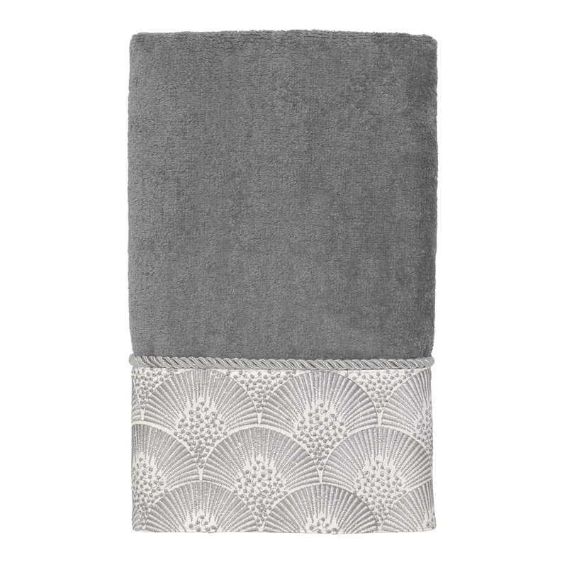Tricia 100% Cotton Midweight Hand Towel, Gray