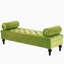 Banc rembourré en velours moderne avec coussins amovibles, repose-pieds confortable pour l'intérieur-129407981