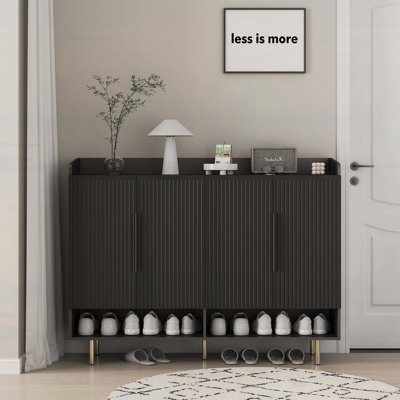 Armoire à chaussures moderne avec tablettes réglables pour le vestibule, le salon et la chambre à coucher