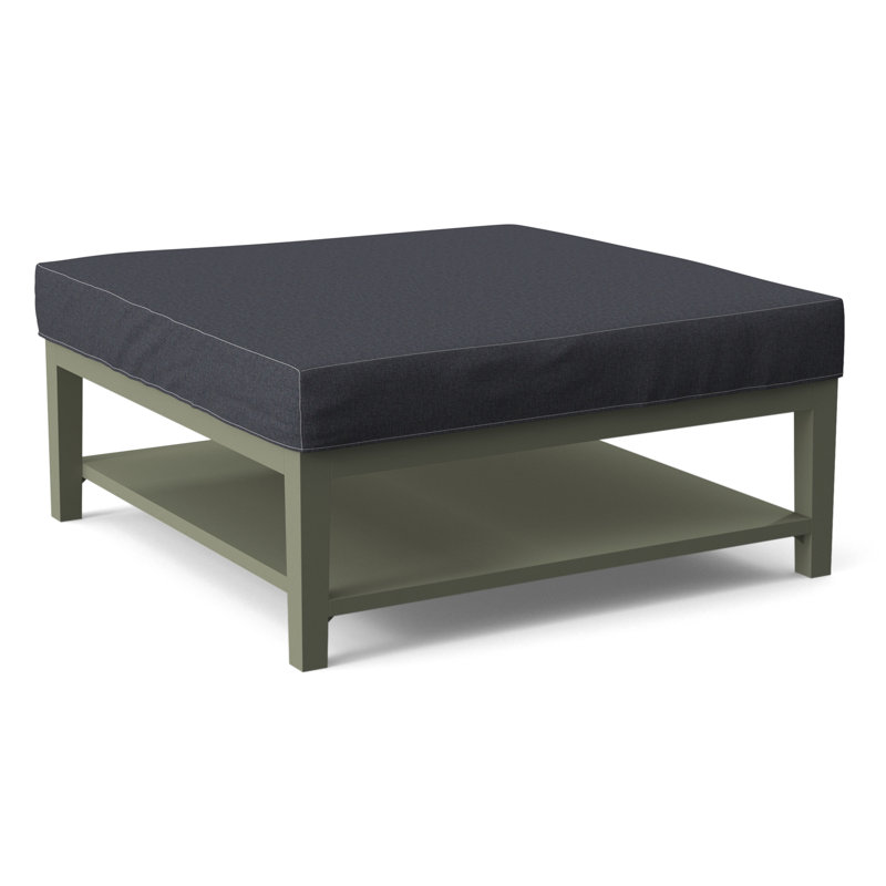 Hammond Square Ottoman, Eggshell Crypton Performance; 0884-93, Greystone Finish
