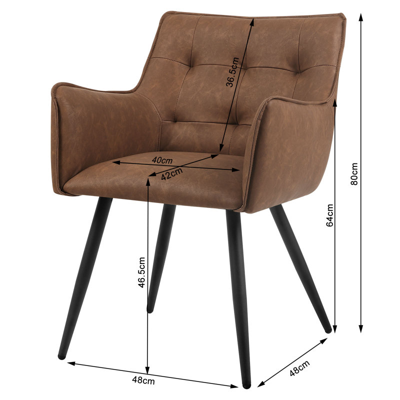 Matteoli 46.5cm H Upholstered Armchair, Brown