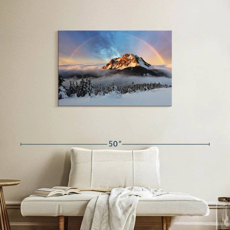 Slovakia Snowy Mountain, 24" H x 36" W