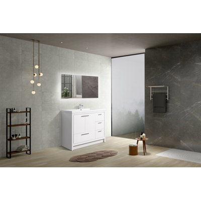 42'' Single Bathroom Vanity with Plastic Top