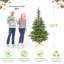 Arbre de Noël artificiel illuminé 6 pi, 300 lumières DEL blanc chaud, 611 pointes PE + PVC, aspect superposé réaliste, base en bois unique-1748837951