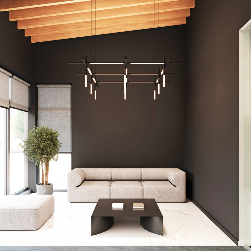 Labyrinth 1 - Light LED Chandelier, Brass