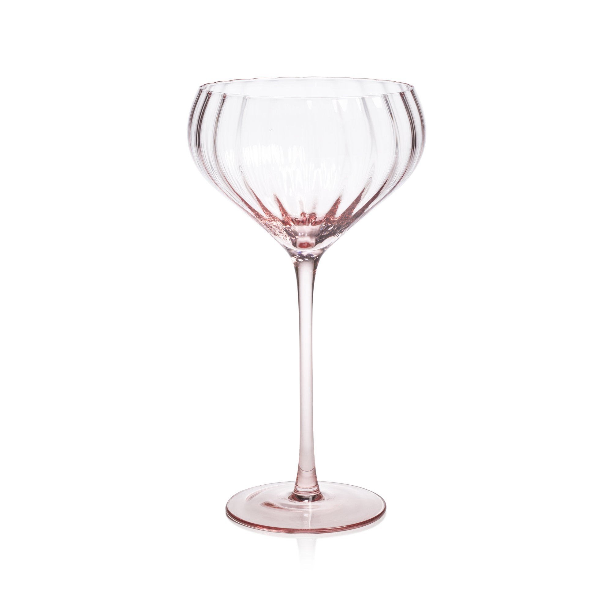 Malden Optic Cocktail Glasses, Set of 4, Pink