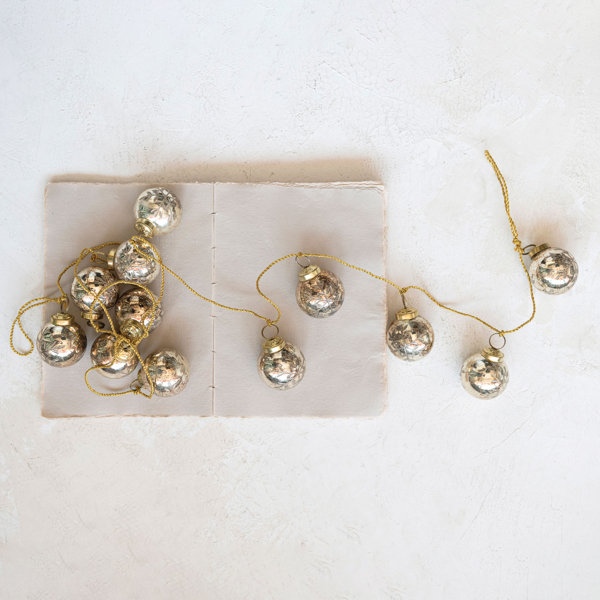 Mini Cotton & Sparkly Tinsel Tassels, GOLD Binding, 1.25 Fringe
