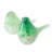 2 Piece Blown Glass Bird Figurine Set