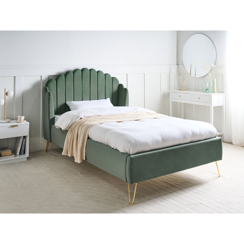 Ambillou Upholstered Bed, Green