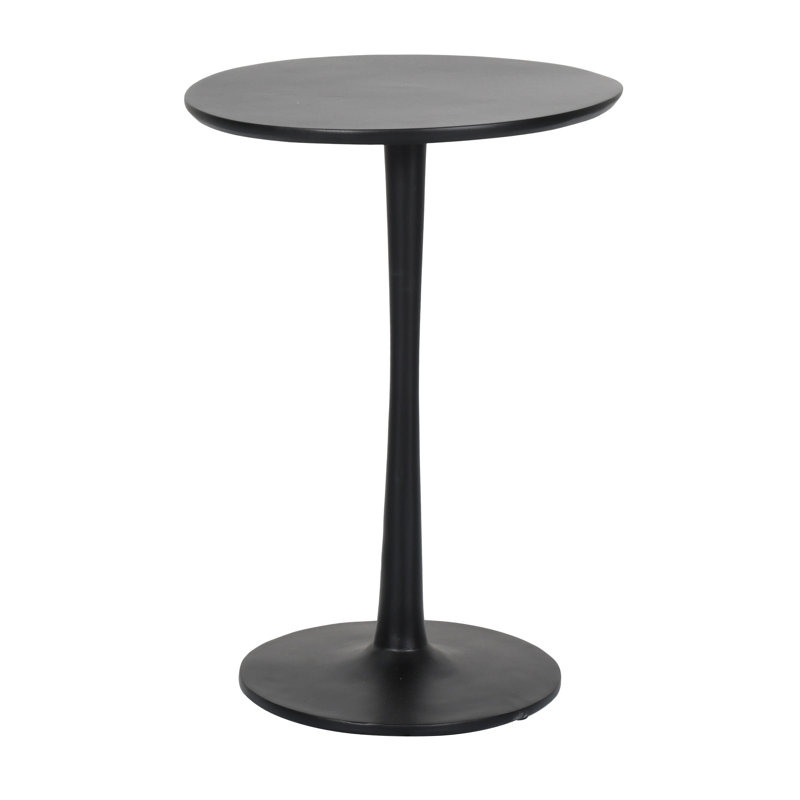 Tulip Outdoor Oval Side Table, 15" W x 16" L x 22" H