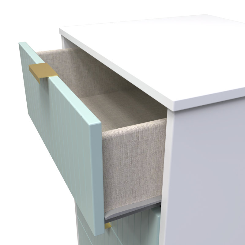 Beranda 45cm W Manufactured Wood Bedside Table, Duck/White