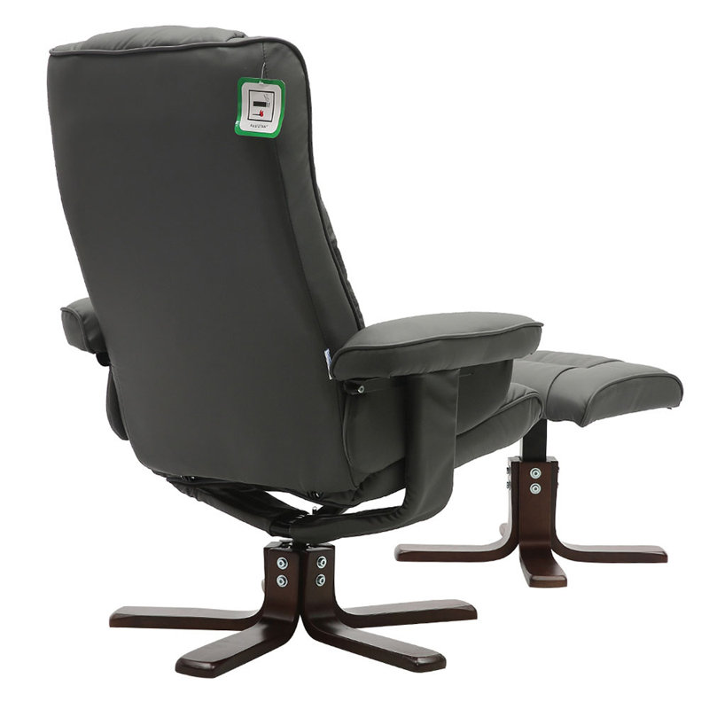 Onasander 78cm Wide Swivel Standard Recliner, Grey