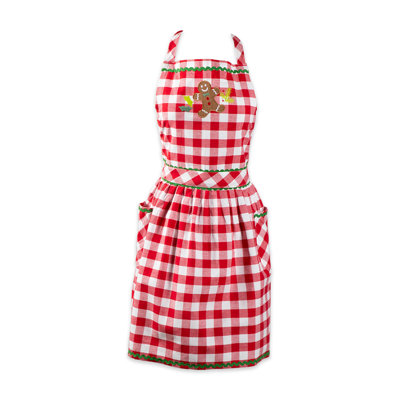 Christmas Apron Christmas Gingham Cotton Apron Sets