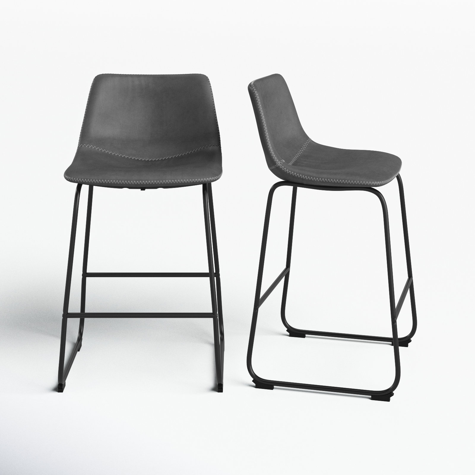 Nia Bar and Counter Stool, Light Brown, Black, Bar Stool (29" Seat Height)