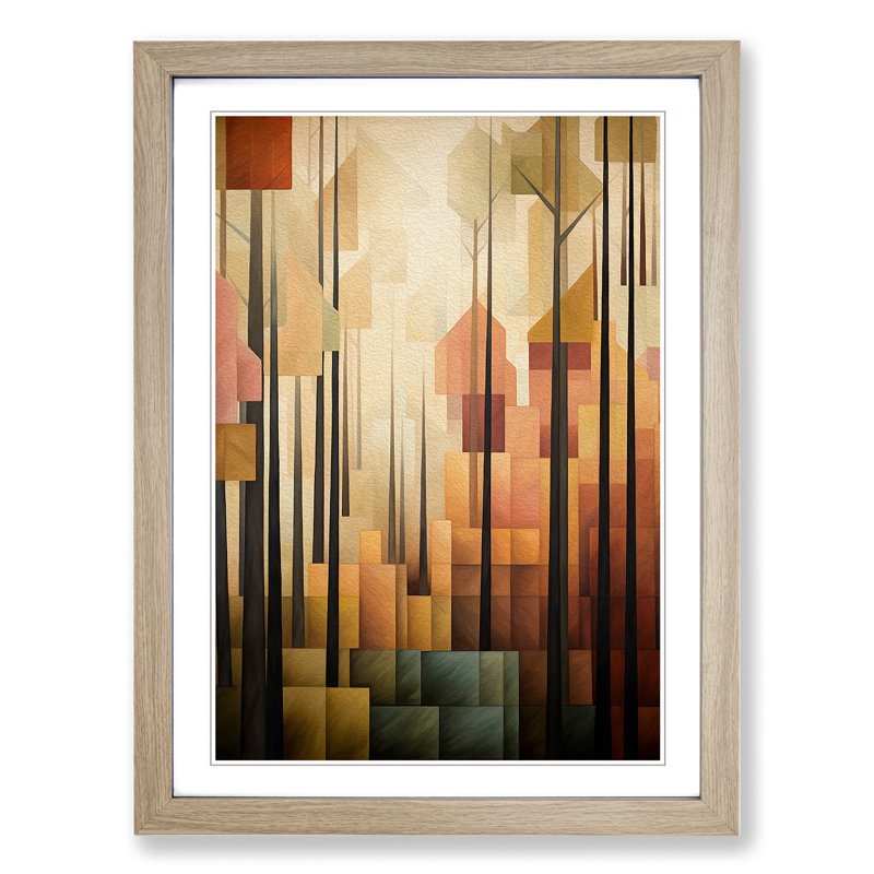 Single Picture Frame Print on Wood, 34cm H x 25cm W, Oak Framed