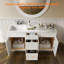 Armoire de salle de bain sur pied l 60 po x H 34,5 po x P 21 po -970495578